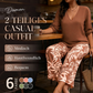 📢📢50% Rabatt!!! 🎉✨ Damen-Set aus V-Ausschnitt-Bluse & bedruckter Weithose