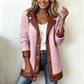 🧥🌸50%Rabatt!!!🛍️✨Damen Plüschjacke mit Revers und Patchwork-Design