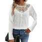 📢📢50%Rabatt!!!🎉✨Langarm-T-Shirt für Damen mit Spitzen-Applikationen