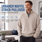 📢🎉50%Rabatt!!!🛍️✨Herren-Sweatshirt mit entspannter Passform, Halbreißverschluss und Waffelstruktur