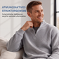 📢🎉50%Rabatt!!!🛍️✨Herren-Sweatshirt mit entspannter Passform, Halbreißverschluss und Waffelstruktur