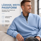 📢🎉50%Rabatt!!!🛍️✨Herren-Sweatshirt mit entspannter Passform, Halbreißverschluss und Waffelstruktur