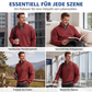 📢🎉50%Rabatt!!!🛍️✨Herren-Sweatshirt mit entspannter Passform, Halbreißverschluss und Waffelstruktur