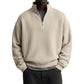 📢🎉50%Rabatt!!!🛍️✨Herren-Sweatshirt mit entspannter Passform, Halbreißverschluss und Waffelstruktur