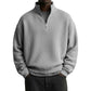 📢🎉50%Rabatt!!!🛍️✨Herren-Sweatshirt mit entspannter Passform, Halbreißverschluss und Waffelstruktur