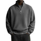 📢🎉50%Rabatt!!!🛍️✨Herren-Sweatshirt mit entspannter Passform, Halbreißverschluss und Waffelstruktur