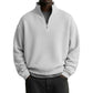 📢🎉50%Rabatt!!!🛍️✨Herren-Sweatshirt mit entspannter Passform, Halbreißverschluss und Waffelstruktur