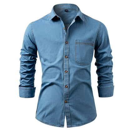 📢🎉50%Rabatt!!!🛍️✨Legeres Langarm-Hemd aus Jeansstoff für Herren