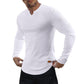 📢📢50%Rabatt!!!🎉✨Ripp-Langarmshirt mit V-Ausschnitt für Fitness, Training & Sport