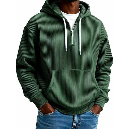 📢🎉50%Rabatt!!!🛍️✨Herren-Casual-Cord-Hoodie mit Halb-Reißverschluss