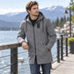 📢🎉50%Rabatt!!!🛍️✨Herren-Windbreaker-Trenchcoat mit Kapuze, mittlere Länge