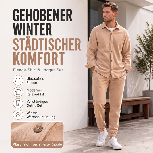 📢📢50%Rabatt!!!🎉✨Gemütliches warmes Lounge-Set für Herren mit Hemd und Hose