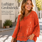 📢🎉50%Rabatt!!!🛍️✨Damen Lochstrick-Häkelpullover