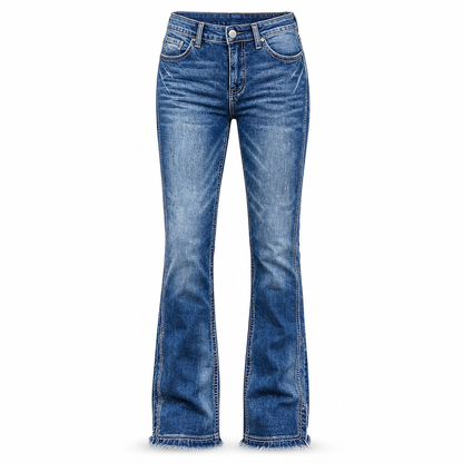 📢🎉50%Rabatt!!!🛍️✨Damen Retro Schlagjeans mit hoher Taille aus Denim