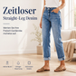 📢🎉50%Rabatt!!!🛍️✨Damen-Jeans mit geradem Bein und Destroy-Effekten im Casual-Stil