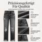 📢🎉50%Rabatt!!!🛍️✨Damen-Jeans im Retrostil, used-Look mit Rissen