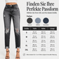 📢🎉50%Rabatt!!!🛍️✨Damen-Jeans im Retrostil, used-Look mit Rissen