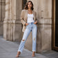 📢🎉50%Rabatt!!!🛍️✨Damen-Jeans im Retrostil, used-Look mit Rissen