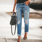 📢🎉50%Rabatt!!!🛍️✨Damen-Jeans im Retrostil, used-Look mit Rissen