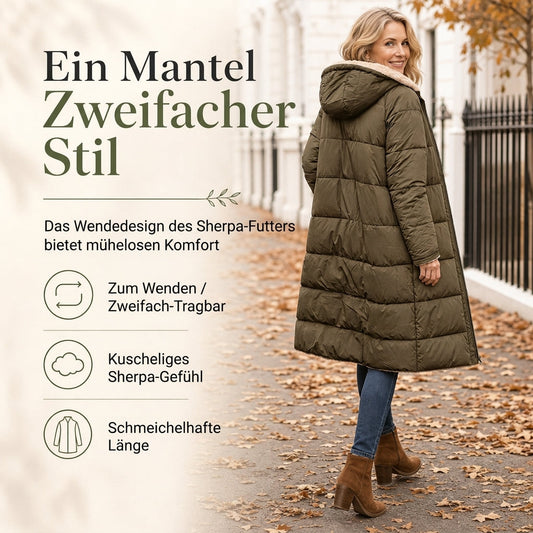 📢🎉50%Rabatt!!!🛍️✨Wendbare, wattierte Slim-Fit-Mantel mit Kapuze