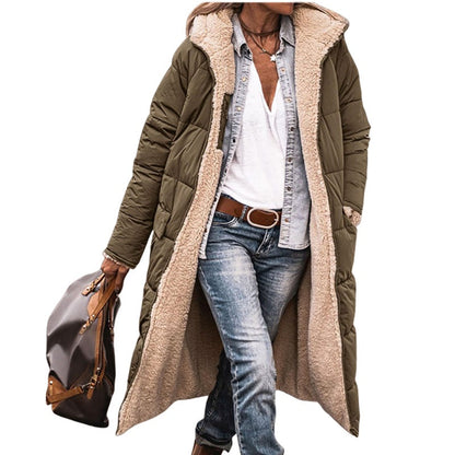 📢🎉50%Rabatt!!!🛍️✨Wendbare, wattierte Slim-Fit-Mantel mit Kapuze