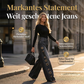 📢🎉50%Rabatt!!!🛍️👖 Weite Jeans für Damen mit Ösendetail