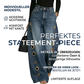 📢🎉50%Rabatt!!!🛍️👖 Weite Jeans für Damen mit Ösendetail