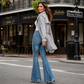 📢🎉50%Rabatt!!!🛍️✨Damen High-Waist Destroyed Flare Jeans