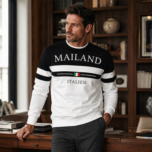 📢🎉50%Rabatt!!!🛍️✨Bedrucktes Sweatshirt Milano Italia für Herren