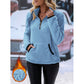 📢🎉50%Rabatt!!!🛍️✨Damen-Sweatshirt mit halbem Reißverschluss aus warmem Plüsch