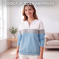📢🎉50%Rabatt!!!🛍️✨Damen-Sweatshirt mit Farbblock und halbem Reißverschluss