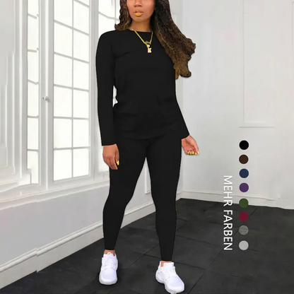 📢📢50%Rabatt!!!🎉✨Zweiteiliges Set für Damen – Langarm-Oberteil & Hose