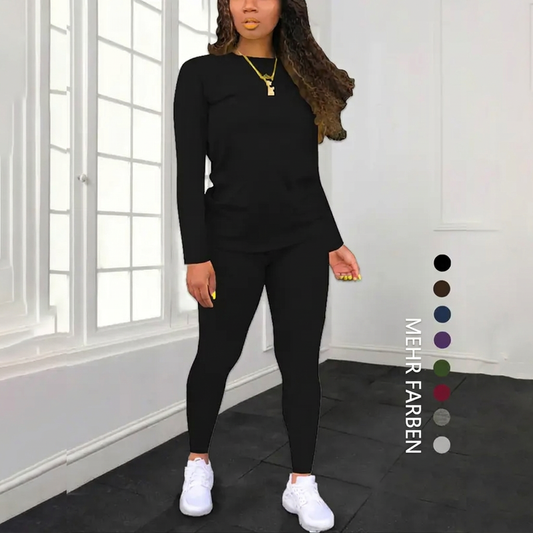 📢📢50%Rabatt!!!🎉✨Zweiteiliges Set für Damen – Langarm-Oberteil & Hose