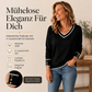 📢📢50%Rabatt!!!🎉✨Elegantes Strickoberteil mit kontrastierendem V-Ausschnitt für Damen