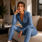 📢🎉50%Rabatt!!!🛍️✨Sportliches Kapuzenjacken- und Hosen-Set mit Reißverschluss für Damen
