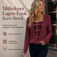 📢🎉50%Rabatt!!!🛍️✨Kariertes Strickoberteil für Damen im Layering-Look