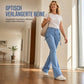 📢🎉50%Rabatt!!!🛍️✨Hochelastische, taillierte Cargo-Schlagjeans für Damen mit Pattenentaschen