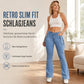 📢🎉50%Rabatt!!!🛍️✨Hochelastische, taillierte Cargo-Schlagjeans für Damen mit Pattenentaschen