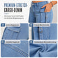📢🎉50%Rabatt!!!🛍️✨Hochelastische, taillierte Cargo-Schlagjeans für Damen mit Pattenentaschen