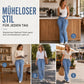 📢🎉50%Rabatt!!!🛍️✨Hochelastische, taillierte Cargo-Schlagjeans für Damen mit Pattenentaschen