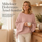 📢🎉50%Rabatt!!!🛍️✨Lässiger Strickpullover mit Rundhalsausschnitt, lockerer Passform, Fledermaus-Langärmeln und einfarbigem Design