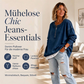 📢🎉50%Rabatt!!!🛍️✨Jeans-Pullover mit halbem Reißverschluss und langen Ärmeln für Damen