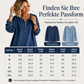 📢🎉50%Rabatt!!!🛍️✨Jeans-Pullover mit halbem Reißverschluss und langen Ärmeln für Damen