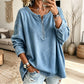 📢🎉50%Rabatt!!!🛍️✨Jeans-Pullover mit halbem Reißverschluss und langen Ärmeln für Damen