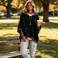 📢🎉50%Rabatt!!!🛍️✨Damen-Hoodie mit Leopardenmuster-Besatz