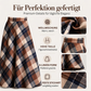 📢🎉50%Rabatt!!!🛍️✨Elegante karierte hochtaillierte Damen-Langrock