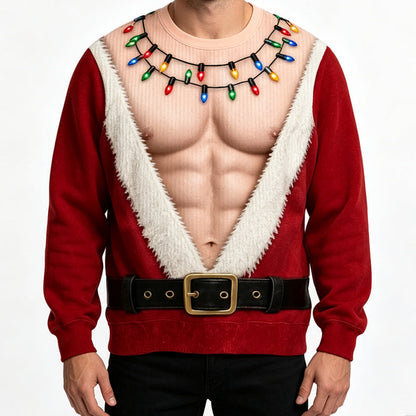 📢🎉50%Rabatt!!!🛍️✨Lustiges 3D-bedrucktes Muskel-Sweatshirt für Herren zu Weihnachten