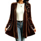 📢🎉50%Rabatt!!!🛍️✨Samt-Cardigan für Damen mit offener Vorderseite
