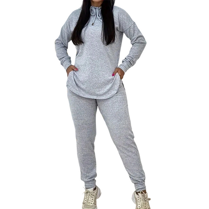 📢🎉50%Rabatt!!!🛍️✨Zweiteiliger, legere Trainingsanzug aus einfarbigem Stoff für Damen