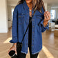 📢🎉50%Rabatt!!!🛍️✨Jeansjacke für Damen mit ausgefranstem Saum und gewaschener Optik
